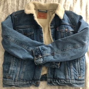 Levi's Women's L Sherpa Lined Denim Jean Jacket